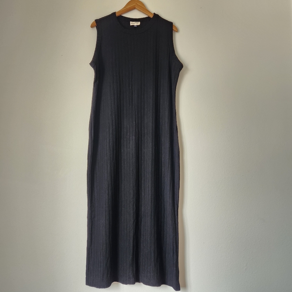Knit Black Sleeveless Dress